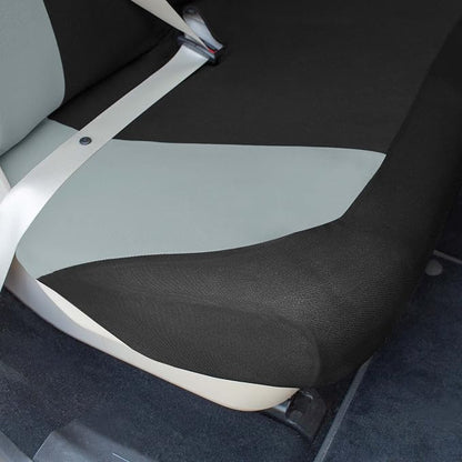 Universal Fit Chevron Flat Cloth Car Seat Covers Full Set - Gray