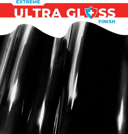 ColorFusion PPF by VViViD, Gloss Metallic Black Dry Apply PPF Vinyl Car Wrap Roll 60ft x 5ft