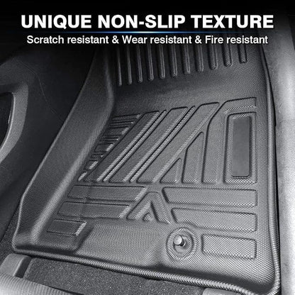 All Weather Rubber Car Floor Mats Compatible with 2014-2019 Toyota Corolla(NO FIT Corolla im & Hatchback), Odorless, 3D Raised Edges, Custom Fit Full Set, Laser Measured, Non Slip, Corolla Accessories
