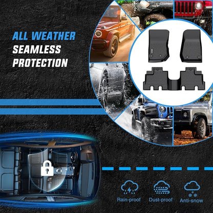 Nilight TPE Floor Mats for Jeep Wrangler JK Unlimited 4 Doors 2013 2014 2015 2016 2017 2018 (Not for JL&4XE),All Weather Custom Fit Heavy Duty Floor Liners
