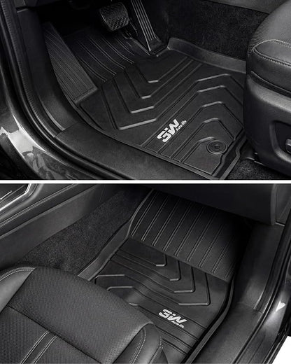 3W Floor Mats Fit for 2025 2026 Mazda CX-70 (Include PHEV), All Weather Protection TPE Heavy Duty Non-Slip Automotive CX70 Floor Liners Accessories, Black