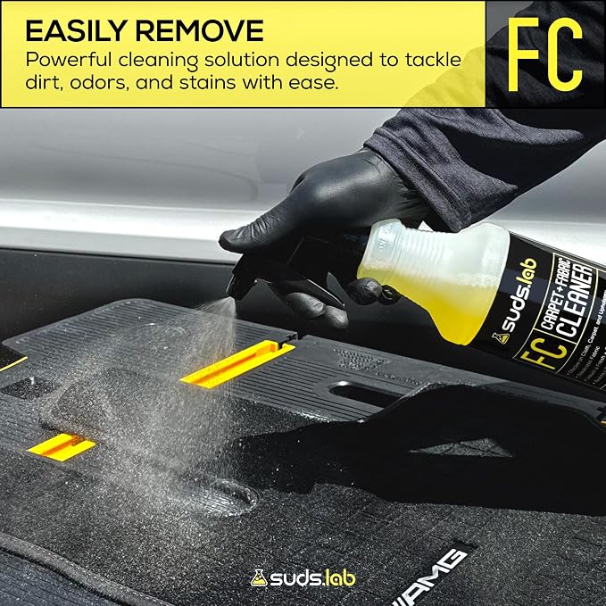 Suds Lab FC Carpet & Fabric Cleaner Interior Upholstery, Car Detailing for Seat, Cloth, Stains and Removes Odor with Clean Fresh Scent, 32oz.