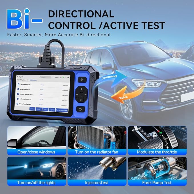 OBD2 Scanner, MUCAR 682 AI-Assisted Car Diagnostic Tool, Automotive Bidirectional Scan Tool, FULL Systems Car Diagnostic Scanner, Scanner for Car with 20+ Reset, CAN FD & FCA SGW, Lifetime Free Update