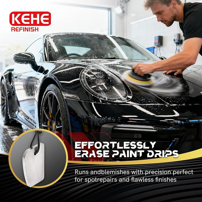 Automobile Spray Paint Point Repair Scraper,Carbide Tungsten Repair Shark Scraper Tool Paint File for Edge Banding, Denibbing, and Spot Repair