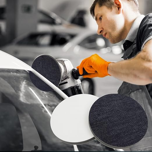 7'' Universal 3-Pack Orange Peel Remover Denim Polishing Pads – 2000 Grit (135mm) Hook & Loop for Easy Attachment, Professional Paint Leveling & Detailing Pad, V2 Upper Layer Clear Coat Scratch Repair