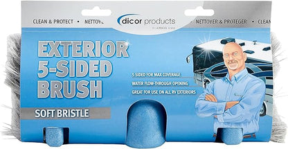 Dicor CP-SB125E Soft Bristle Exterior Wash Brush for Exterior RV Roof Cleaning and Maintenance