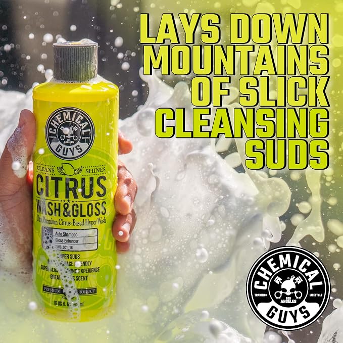 Chemical Guys Two Car Wash Bucket Kit with Dual Dirt Trap Filters, Chenille Wash Mitt, Mr. Pink, Citrus Wash, After Wash, and Drying Towel - 11 Items - Two Bucket Method Complete Setup
