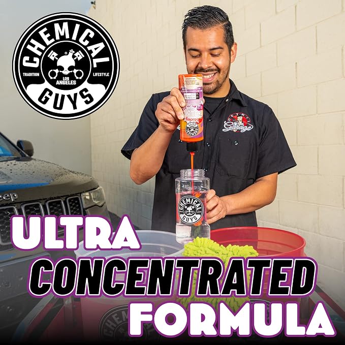 Chemical Guys CWS215 Sticky Snowball Ultra Snow Foam Car Wash Soap (Works with Foam Cannons, Foam Guns or Bucket Washes) for Cars, Trucks, Motorcycles, RVs & More 128 fl oz (1 Gallon) Cherry Scent