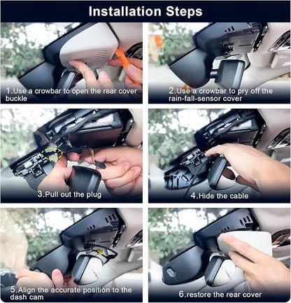 Mangoal Front 4K & Rear 1080p Dash Cam for BMW 3-Series Gen7 G20 G21 G28 2020-2026 Select 2019 M3 G80 G81(Model D), OEM Style, 2160P UHD Video, WiFi & APP, 128GB Card