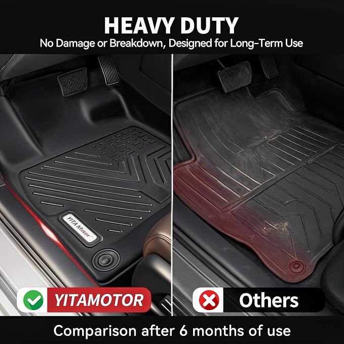 YITAMOTOR Floor Mats Set Fit for Toyota 4Runner 2025 2026 5-Seats(Fits Gas,Not Fit Hybrid) with Trunk mat &Backrest mat, All Weather TPE Custom Fit Liner for 4 Runner SR5/TRD/Limited 6th gen Car Mats