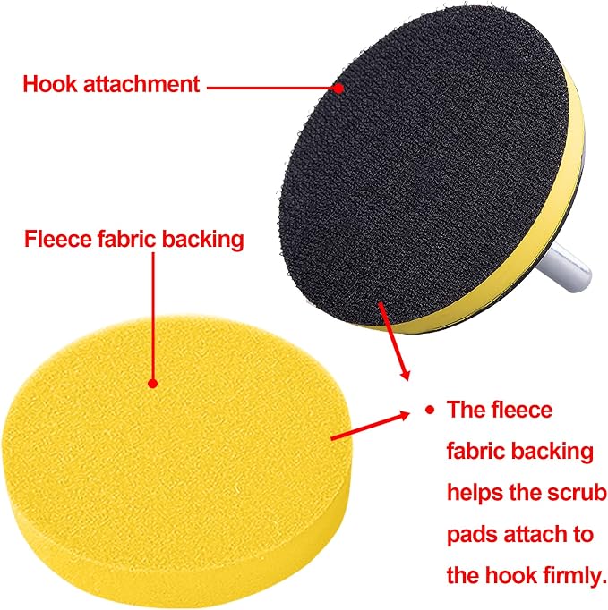 SIQUK 9 Pieces 3 Inch Buffing Pads Kit Foam Buffer Polisher Pads 3 Inch Hook and Loop Polishing Pads Buffer Attachment for Drill