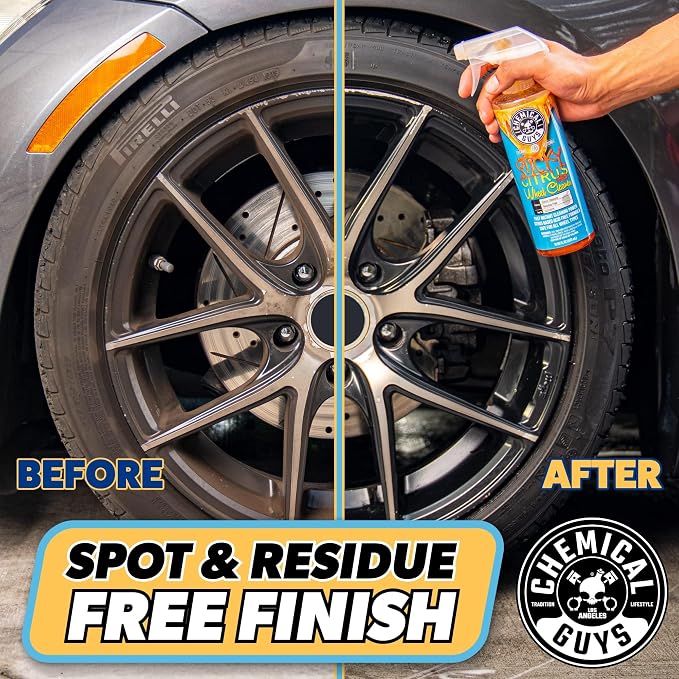 Chemical Guys CLD1051602 Sticky Gel Citrus Wheel Cleaner Gel, (Safe For All Wheel Types) Works on Cars, Trucks, SUVs, Motorcycles, RVs & More, 16 fl oz (2 Pack)