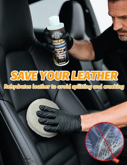 Kingvo Car Leather Conditioner and Car Window Cleaner, Leather Protector Care for Couch Auto Seats,Shower Glass Windshield Washer Fluid Window Tool