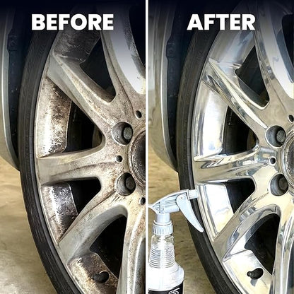 LANE'S New Aluminum Car Wheel Cleaner | Acid Rim Cleaner and Brightener | Brake Dust, Oxidation & Rust Remover for Motorcycles, Cars, Trucks | Shines & Eliminates Hard Scrubbing | 16oz