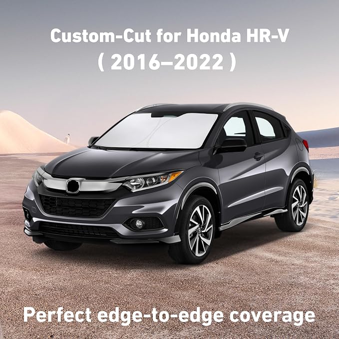 EcoNour Windshield Sunshade Compatible for Honda HRV 2016-2020 2021 2022, Sun Visor for Front Windshield & Window Sun Shade Cover, UV Heat Blocker & Protector, Car Accessories