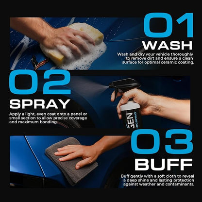 Nexgen Ceramic Spray Silicon Dioxide — Easy to Apply, Ceramic Coating Spray for Cars — Professional-Grade Protective Sealant Polish for Cars, RVs, Motorcycles, Boats, and ATVs — 16oz