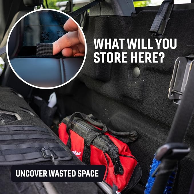 BuiltRight Industries Rear Seat Release for 2009–2025 Ford F-150, F-250, F-350, F-450 & Raptor – SuperCab & SuperCrew - Red Strap, Made in USA