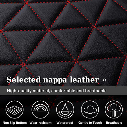 Coverado Seat Covers for Dodge Ram, Waterproof Front Car Seat Covers for Truck Compatible with 2002-2026 Dodge Ram 1500 2500 3500 Crew Double Mega Quad Cab(Red)