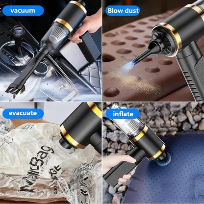 Car Vacuum Portable Cordless,Car Vacuum Cleaner high Power, Home Handheld Vacuum 30Mins Battery,Portable Vacuum Cordless 5000mAh, Small Handheld Vacuum for Car, Home, Pet Cleaning,Office.(Blue)
