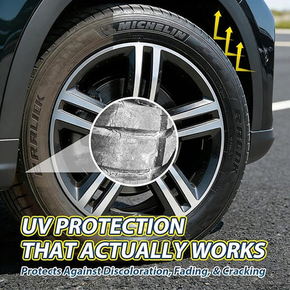 Tire Shine Spray – High Gloss Wet Look with UV Protection, Deep Black Finish for Tires & Trim, Long Lasting Car Tire Dressing for Cars Trucks SUVs Motorcycles RVs, 7oz