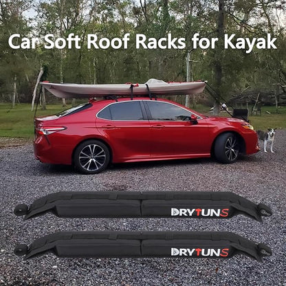 Surfboard Rack for Car, Paddle Board Car Rack, Surf Racks for Cars, Universal Soft Roof Racks for Kayak SUP Canoe, Complete Set