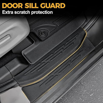Floor Mats for Honda Odyssey 2018-2026, All Weather Floor Mats Trunk Cargo Liner and Door Sill Guards Accessories, Full Coverage Set