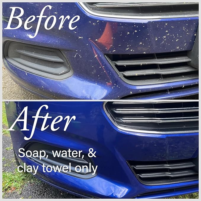 3 Pack Micro-Rib Clay Towel for Auto Detailing, Fine Grade Synthetic Decontamination Towel for Car Paint & Glass, Smooth Glide Surface Prep for Polishing, Wax & Ceramic Coating