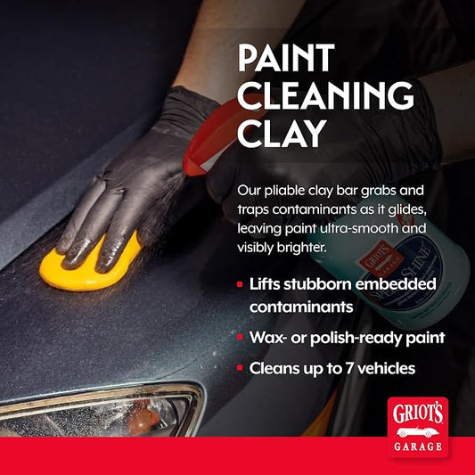 Griot's Garage Paint Cleaning Clay for Car Detailing, Removes Dirt and Grime to Prep Paint for Polishing and Waxing, 11153, 8oz