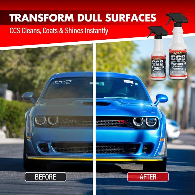 CCS Multi Surface Cleaner - Bug Remover for Motorcycles, Cars, Trucks, RVs, Boats - Polymer Chain Clear Coat Ceramic Alternative - Top Coat Shine and Protection Technology (CCS Pro Pack)