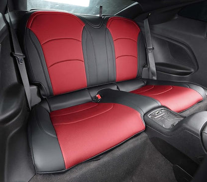 Seat Covers Custom Fit for Chevrolet Camaro 2016-2024 6th Gen Camaro LT LS RS SS ZL Coupe Model Faux Leather Vehicle Protect Cushion…