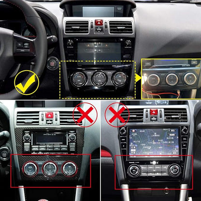 HIGH FLYING for Subaru WRX STI 2016-2021, XV Crosstrel 13-17 Carbon Grain Car Interior Accessories Dashboard Console A/C Control Switch Panel Cover Trim ABS 1pc (Not Fit 2015 Model, Only fit STI)