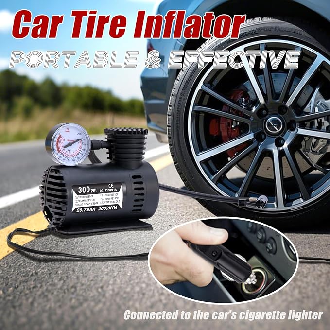 Car Roadside Emergency Kit, Car Safety Kit Portable Vehicle Kits for Emergency with Jumper Cables, Tow Straps, Safety Hammer, Black