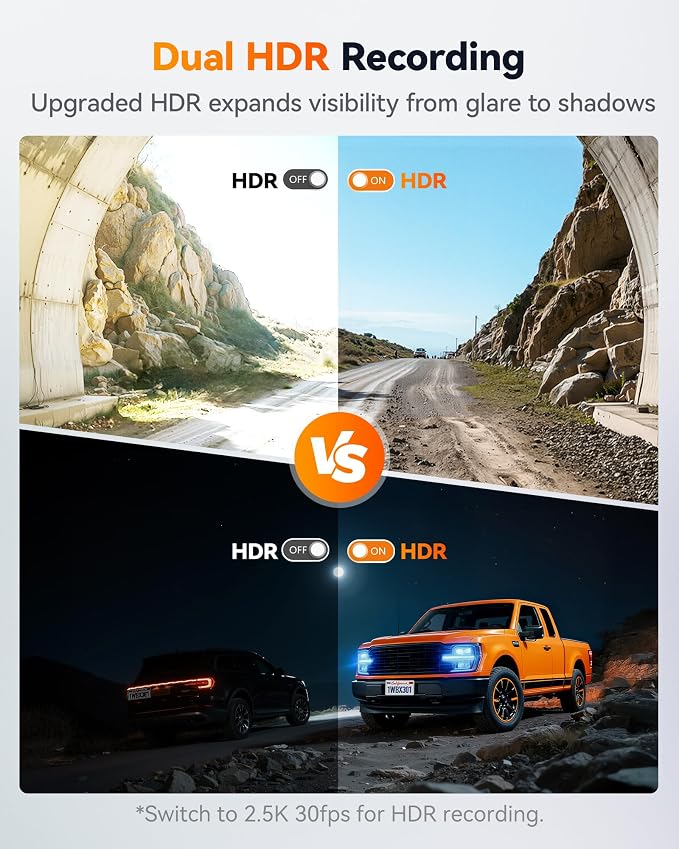 WOLFBOX X3 PRO Dash Cam Front and Rear, Dual STARVIS 2 IMX675, 1440P 60FPS+1440P ADAS Car Camera, EIS Image Stabilization with Ultra-Fast 5.8GHz WiFi, Voice Control & 3" Touch Screen, 64GB Card & GPS