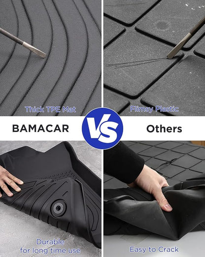 All Weather Floor Mats Cargo Liner for Ford Bronco Sport 2026 2025-2021,TPE Full Set Carpets Trunk Mat for Base Big Bend Badlands Accessories (ONLY for Sport),4pcs