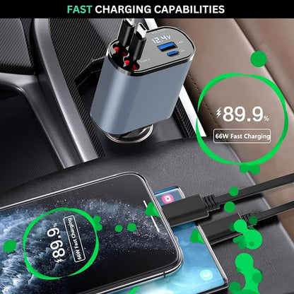 Wireless Car Play Adapter - Convert Wired to Wireless for iPhone & Android | Car Play for Vehicles 2017+ | Bluetooth Connection | Hands-Free Control | Charger with 2.6 ft. Retractable Charging Cord