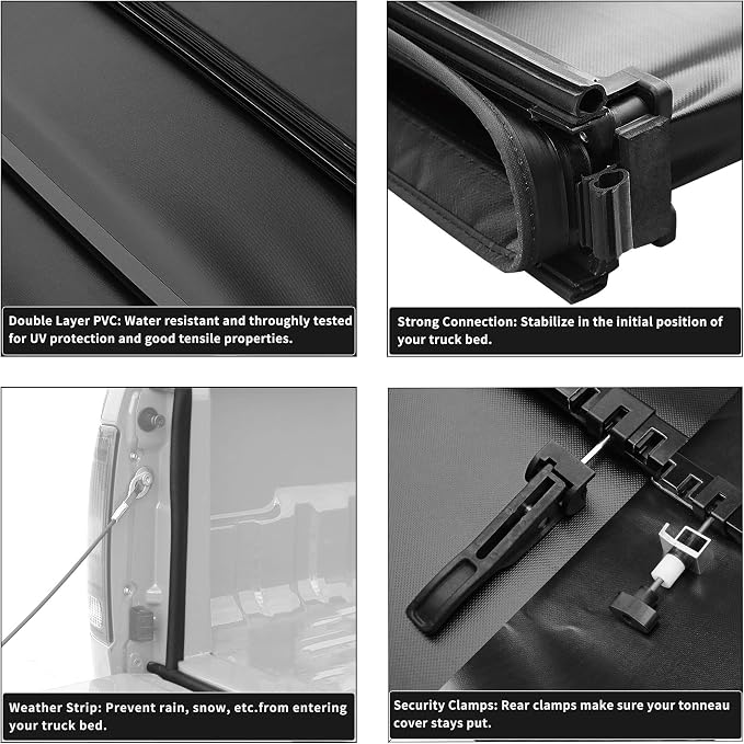 oEdRo Soft Tri-Fold Truck Bed Tonneau Cover Compatible with Dodge Ram 1500 2002-2026 (Inclu. Classic & New), Fit for Dodge Ram 2500 3500 2003-2026, Fleetside 6.4 Ft Bed w/o Ram Box