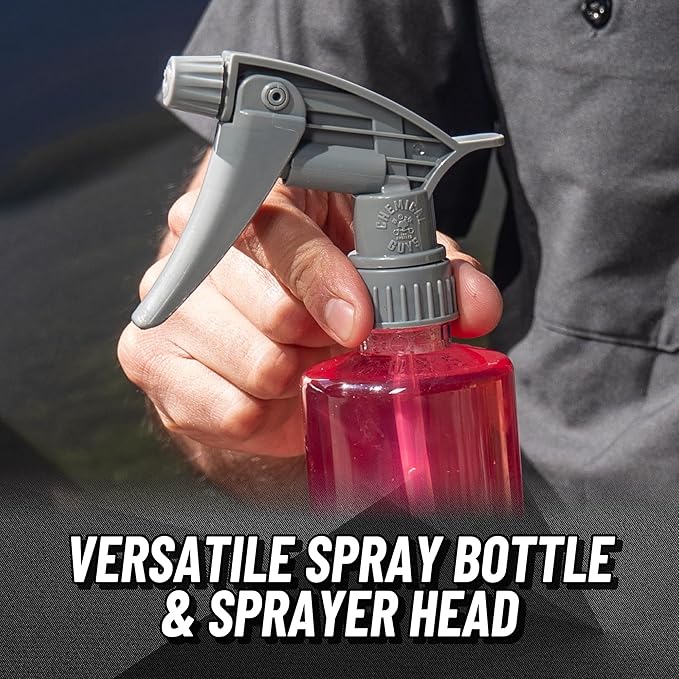 Chemical Guys Heavy Duty Bottle and Trigger Sprayer, Chemical-Resistant Viton Seal, Adjustable Mist to Stream Nozzle, High Output, Car Detailing Cleaners and Degreasers - 16 Oz, 3 Pack