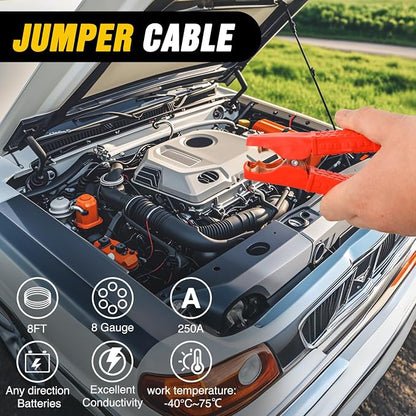 Nilight Car Emergency Kit with Jumper Cable, First Aid Kit Safety Assistance Tools for Travel Camping Outdoor Cars Truck SUV RV, Roadside Essentials with Flash Light