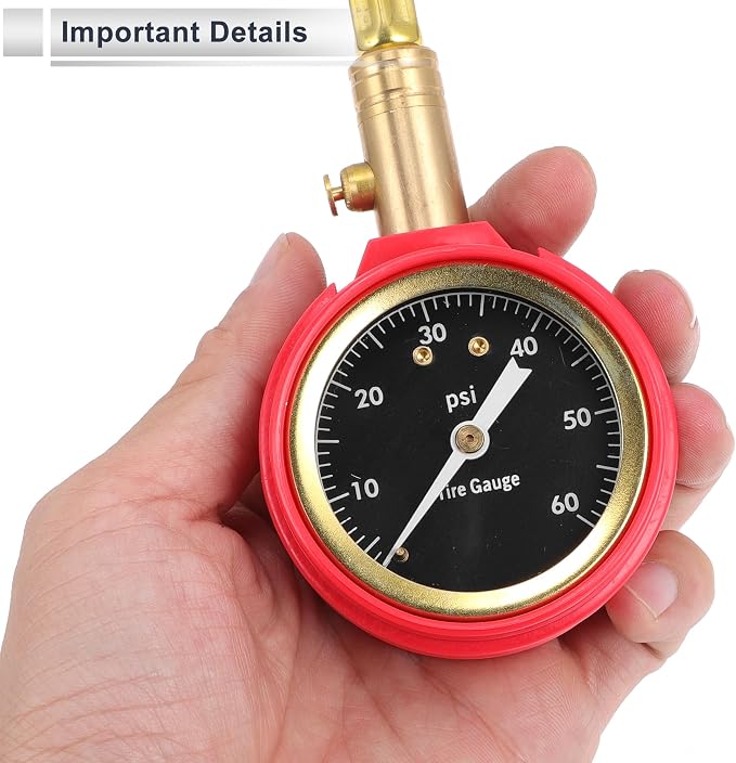 1 Pcs Universal Tire Pressure Gauge 0-60PSI 2.36 Inch Digital Pressure Gauge Tyre Air PSI Meter for Motorcycle SUV Truck