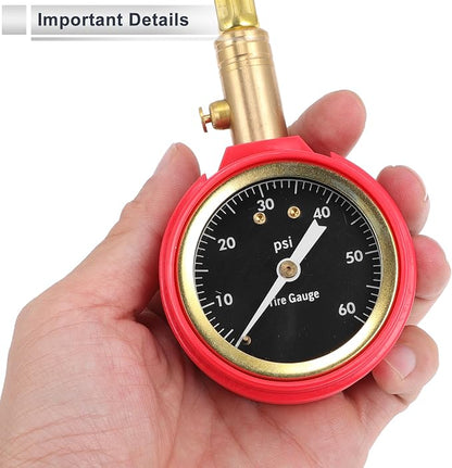 1 Pcs Universal Tire Pressure Gauge 0-60PSI 2.36 Inch Digital Pressure Gauge Tyre Air PSI Meter for Motorcycle SUV Truck
