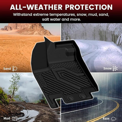 LASFIT Floor Mats & Cargo Mat for Nissan Pathfinder 7/8 Seats 2026 2025 2024 2023 2022, All Weather TPE Custom Fit Floor Liners for Pathfinder Car Mats & Trunk Mats Accessories, Black