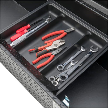 UWS EC10473 69-Inch Matte Black Heavy-Wall Aluminum Truck Tool Box with Low Profile, RigidCore Lid