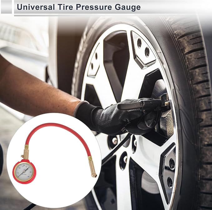 1 Pcs Universal Tire Pressure Gauge 0-60PSI 2.36Inch Digital Pressure Gauge Tyre Air PSI Meter for Motorcycle SUV Truck