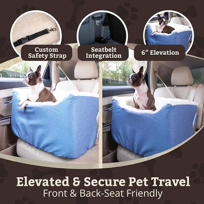 SNOOZER PET Products Lookout 1 Dog CAR SEAT, Denim Diamond, Medium