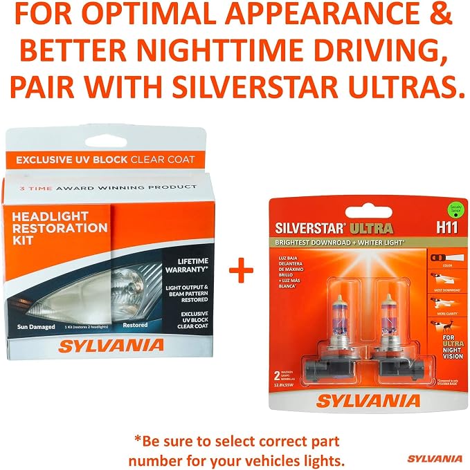 SYLVANIA - H6054 SilverStar Sealed Beam Headlight - High Performance Halogen Headlight Replacement (142x200), Brighter & Whiter Light for Added Clarity Down Road and Sideroad, (Contains 1 Bulb)