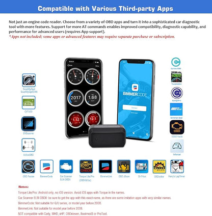 Veepeak OBDCheck BLE+ Bluetooth OBD II Scanner for iOS & Android, Car Check Engine Code Reader Wireless OBD Diagnostic Scan Tool