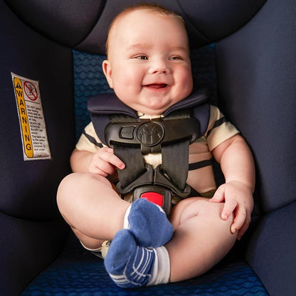 Safety 1st Smooth Ride Convertible Car Seat, 2-in-1 Rear & Forward Facing, 5-40 lbs, 30-50 lbs, Fits 3 Across, Slim Design, Latch, Machine-Washable, Travel-Ready, Crater Lake