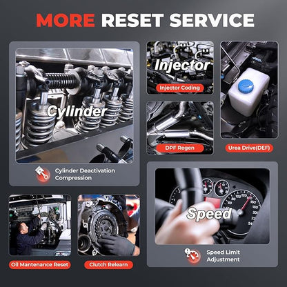 LAUNCH CRP129HD Heavy Duty Truck Scanner with DPF Regen, Full System Diesel Semi Truck Diagnostic Tool, Truck Code Reader with Speed Limit Reset for Cummins Detroit Allison International Paccar