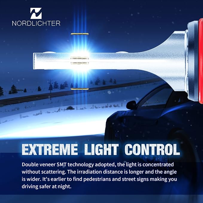 9005 Bulbs, 600% Brightness 9005 Fog Light 6500K Xenon White Extremely Super Bright Plug & Play with Cooling Fan (Pack of 2)