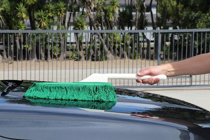 California Car Duster Detailing Combo Plastic Handle with Green Mop and Mini Duster 64445